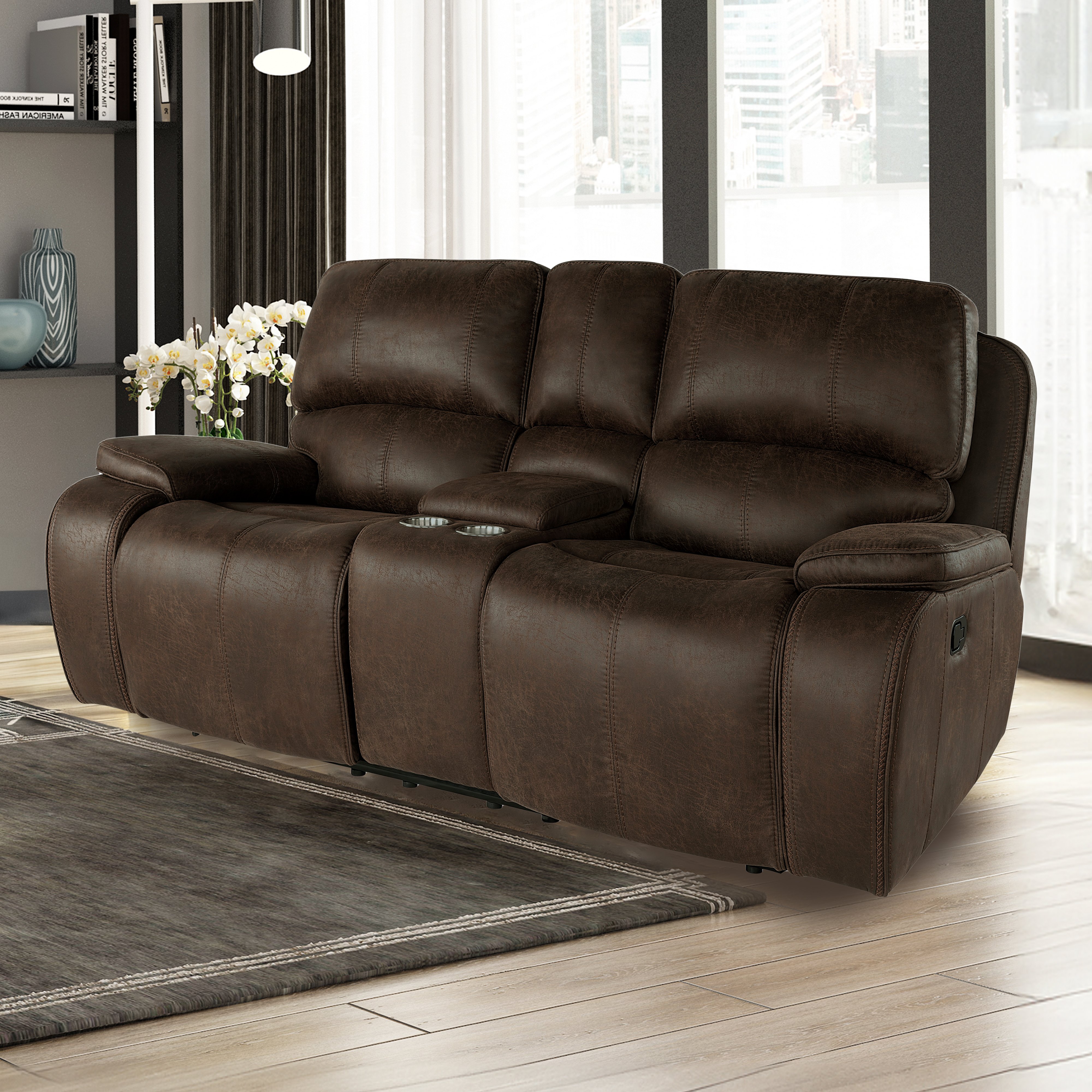Picture of Brookings Dual Recliner Console Loveseat